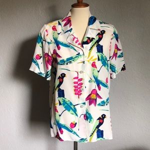 Vintage Parrot Blouse